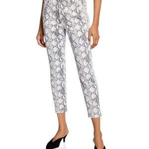 Frame Ali High Rise Skinny Cigarette, Grey Python